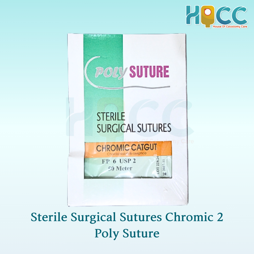 STERILE SURGICAL SUTURE CATGUT CHROMIC 2 POLYSUTURE 50 METER