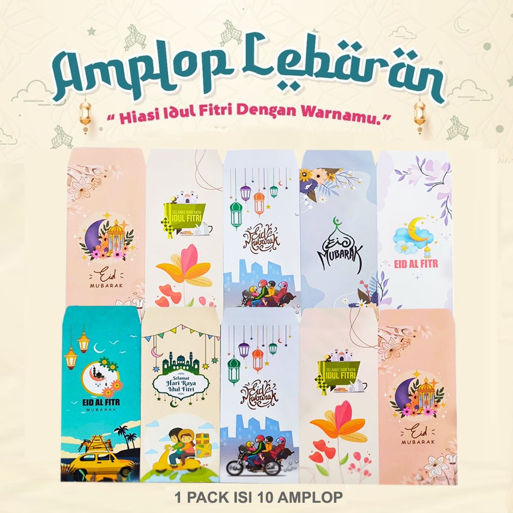 

(1 Pack isi 10pcs ) Amplop Angpau Lebaran Panjang Dengan Motif Lucu Amplop Angpau Idul Fitri Amplop Lebaran Besar Amplop Idul Adha