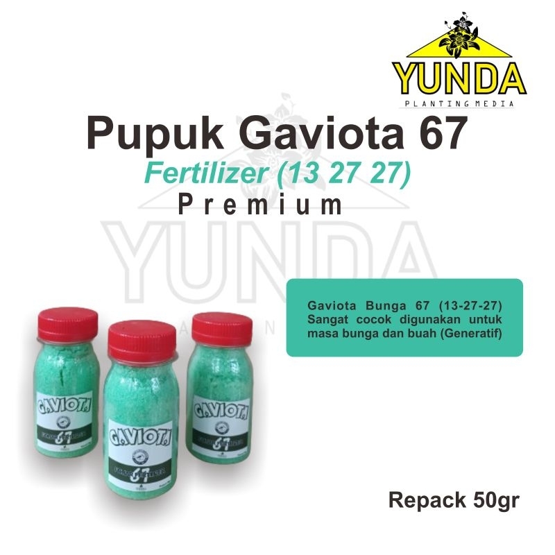 PUPUK GAVIOTA 67 - pupuk untuk fertilizer dan pembungaan bunga anggrek kemasan repack 50 gram