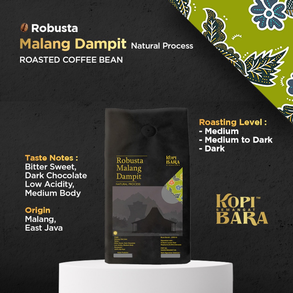 

FREE GRATIS ONGKIR Robusta Malang Dampit 1Kg Coffee Bean Kopi Bara Biji Signature PIRT Enak