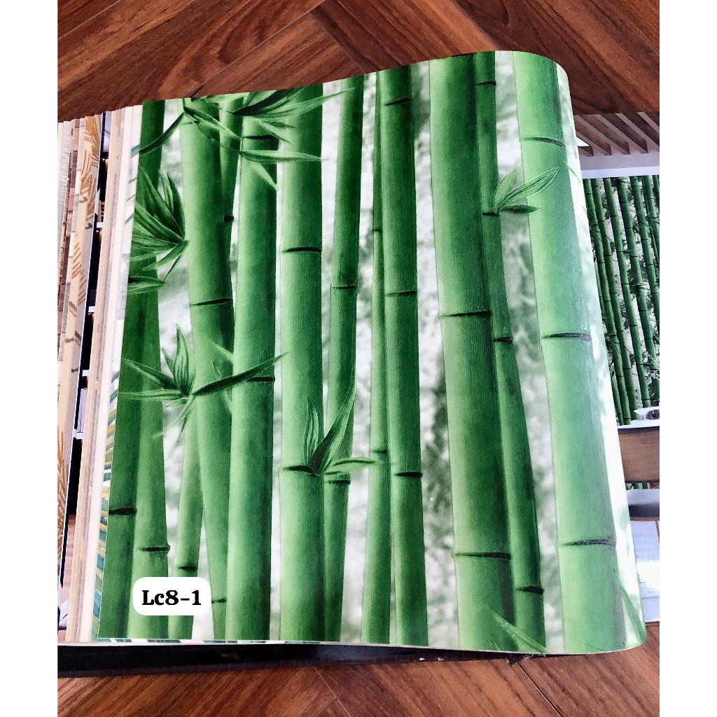 WALLPAPER DINDING HUTAN BAMBU HIJAU POHON NATURAL 3D LC