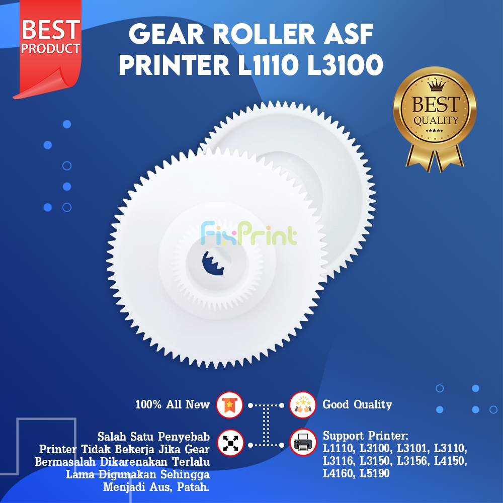Gear Roller ASF Atas Epson L1110 L1210 L3110 L3210 L3116 L3150 L3156 Gir Roll Printer L5190 L5290