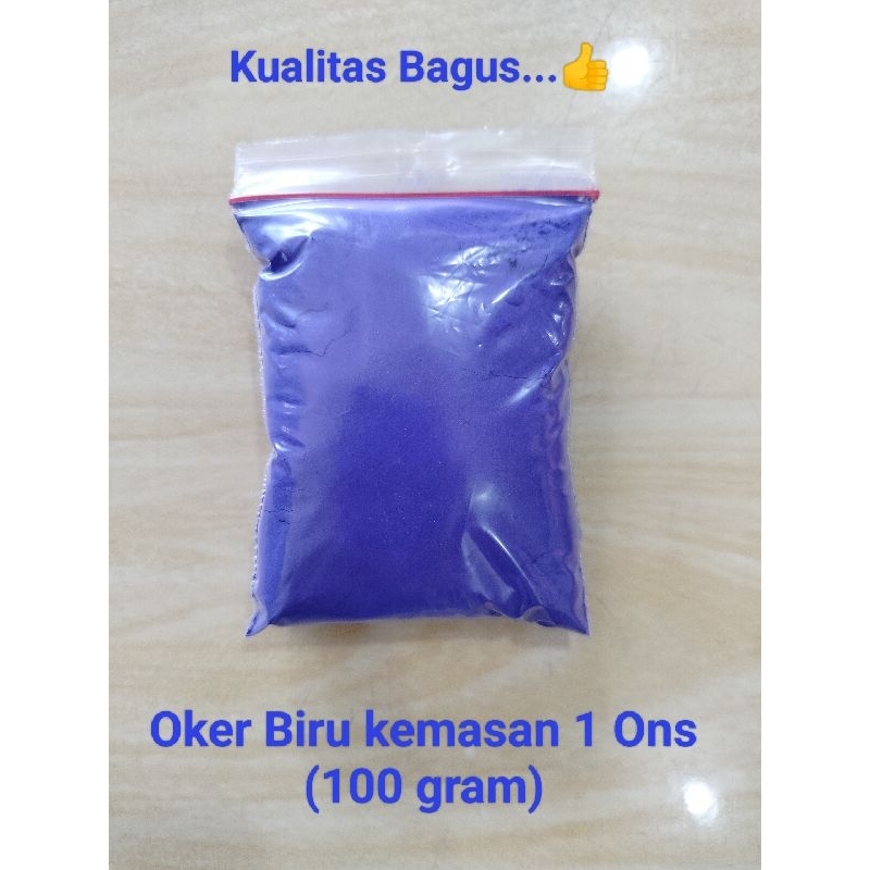 Oker Biru / Iron Oxide Blue kemasan 100 gram