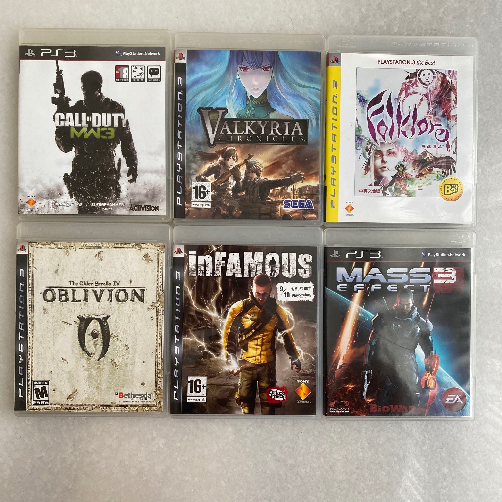 Kaset Playstation 3 PS3 Original Second | Call of Duty, Valkyria Chronicles, Folklore, Oblivion, inF