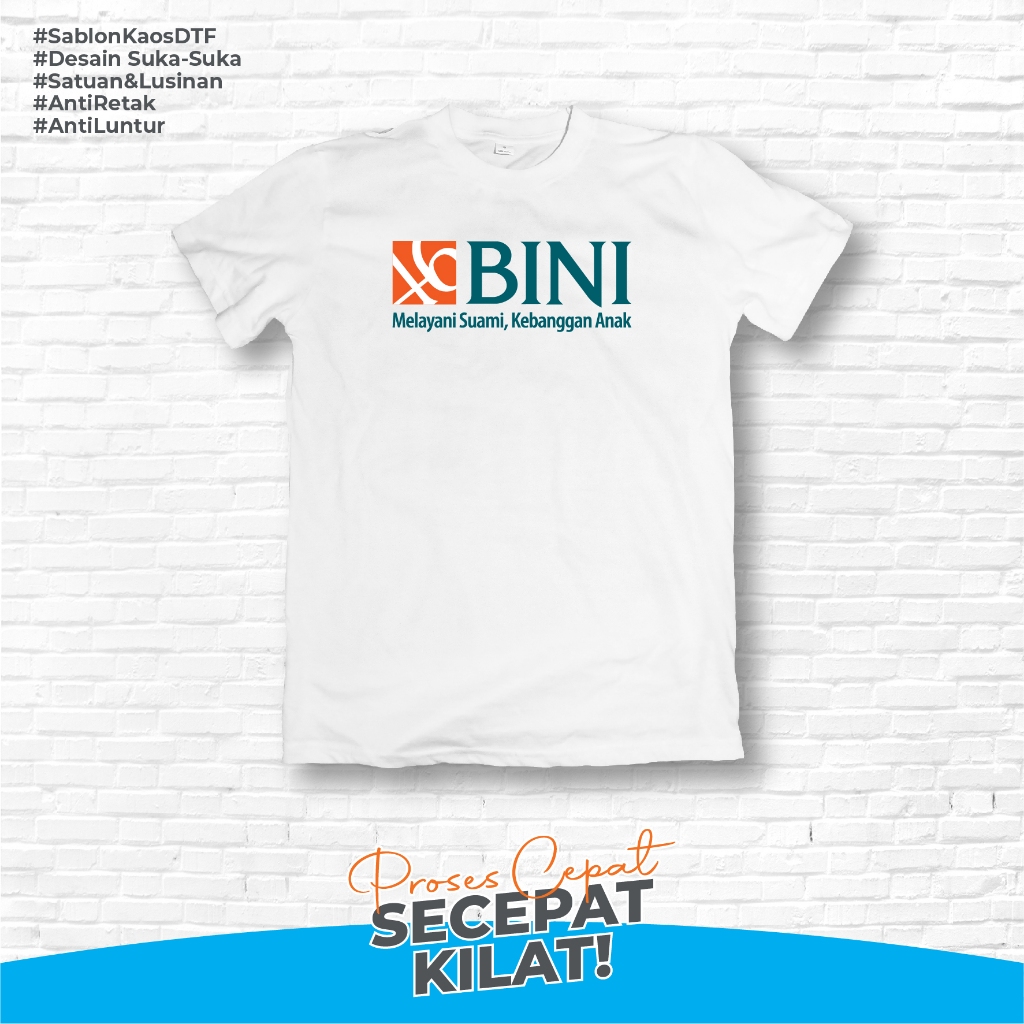 T-shirt Baju Kaos Plesetan BINI Kaos Pria Wanita Cotton Combed 30s