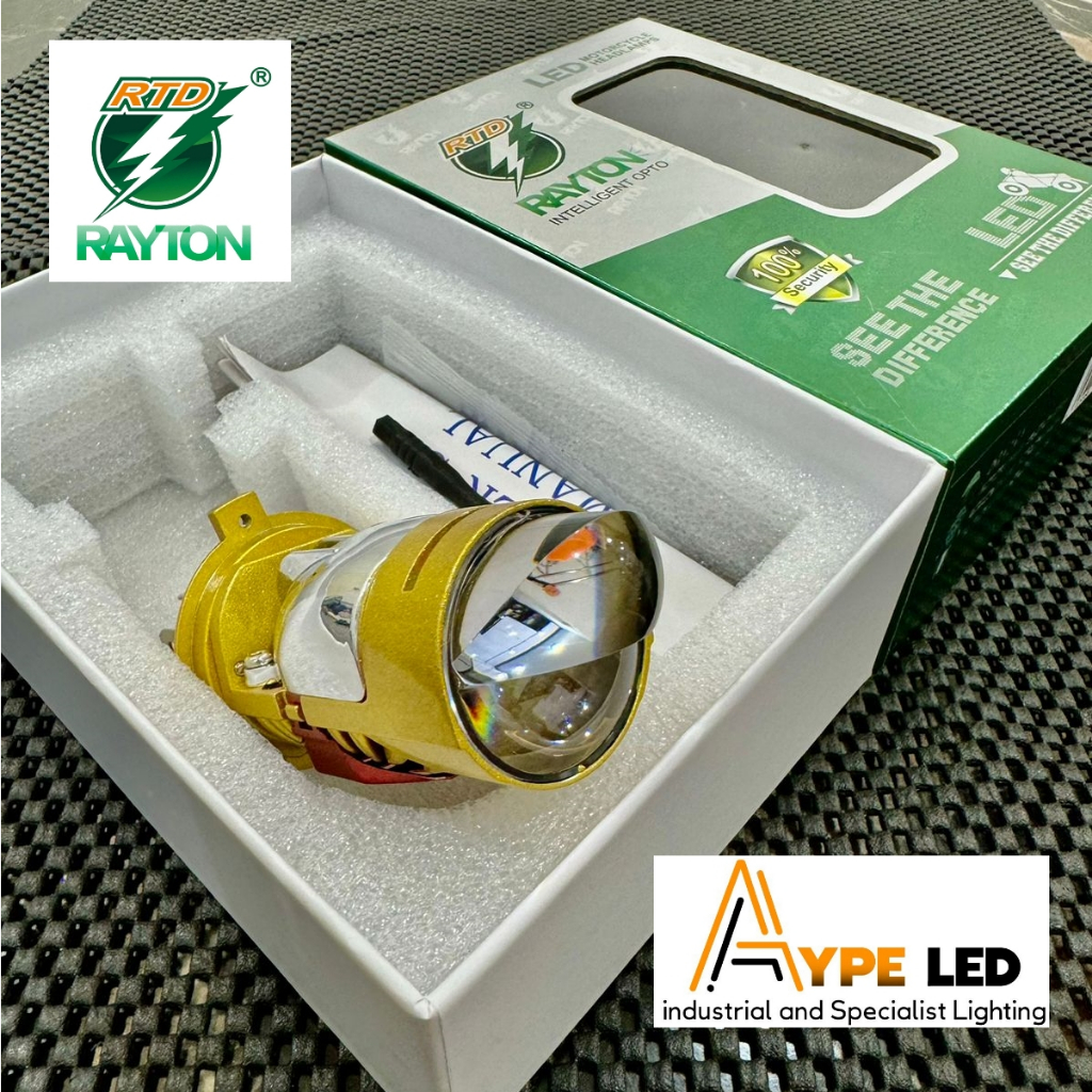 LAMPU UTAMA MINI PROJIE H4 MOTOR MOBIL ORIGINAL RTD RAYTON H4 M01J KIPAS POWER 40 WATT MINI PROJIE H