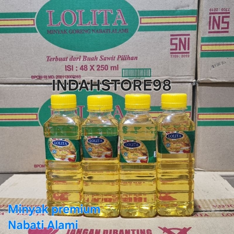 

1 Dus Minyak Goreng 250ml Mahako Kemasan Botol Kecil Minyak Goreng Lolita 250 ml 48pcs ( Karton )