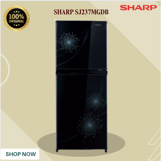 Kulkas SHARP  2 Pintu SJ237MGDB Lemari Es 205L/SJ-237MGDB/SJ 237MGDB/ MURAH 100% ORIGINAL BERGARANSI
