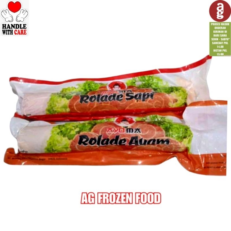 

Ayoma Rolade ( Whole/Roll ) Sapi Dan Ayam 450 Gram