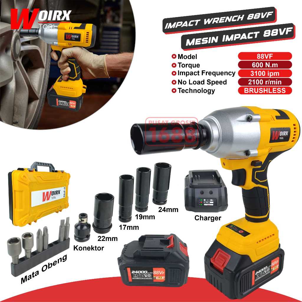 Mesin Impact Wrench Cordless 88V 88VF