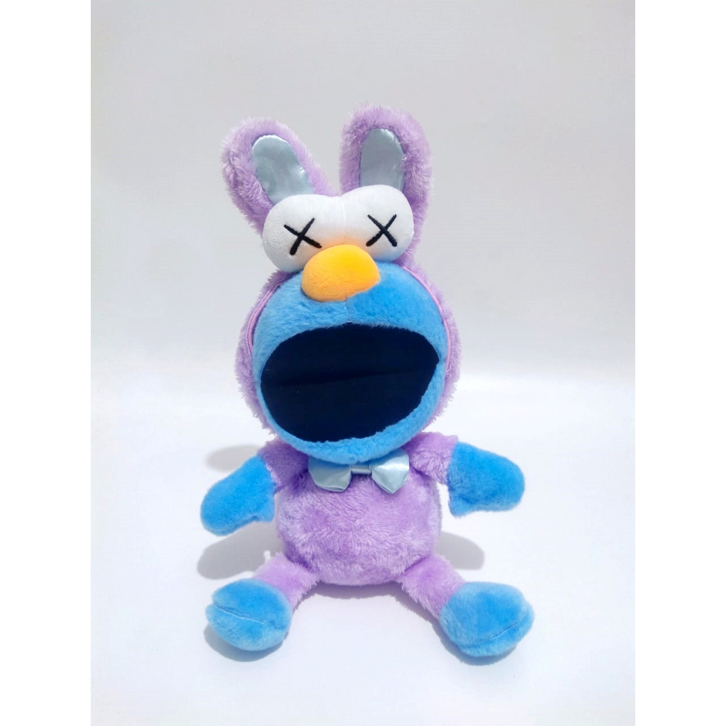 Boneka Cookie Monster Kaws Sesame Street Import Plush Doll