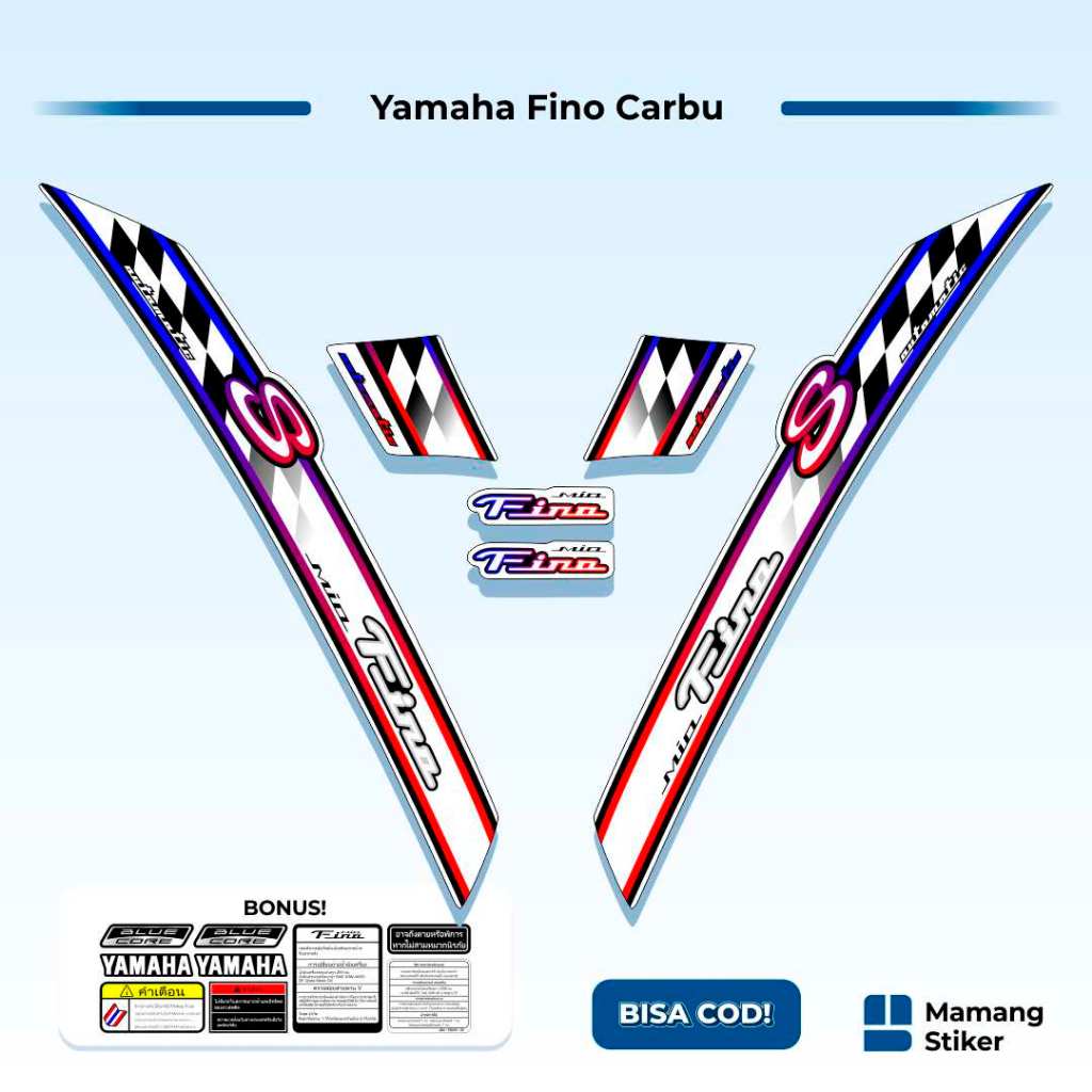 Striping Fino Karbu Classic Variasi (34) Thailand Vietnam 2012 2013 Full Body 125 Fino Lama