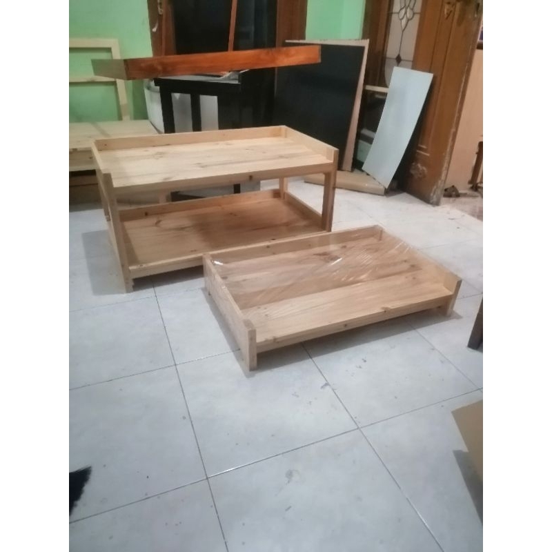 Rak dapur rak perlengkapan dapur serbaguna dalam kabinet kitchen set bahan jati belanda