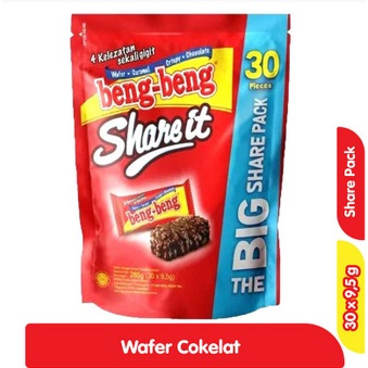 

Beng beng Share It Wafer Rice Crispy Cokelat Pouch 30pcs x 9,5gr