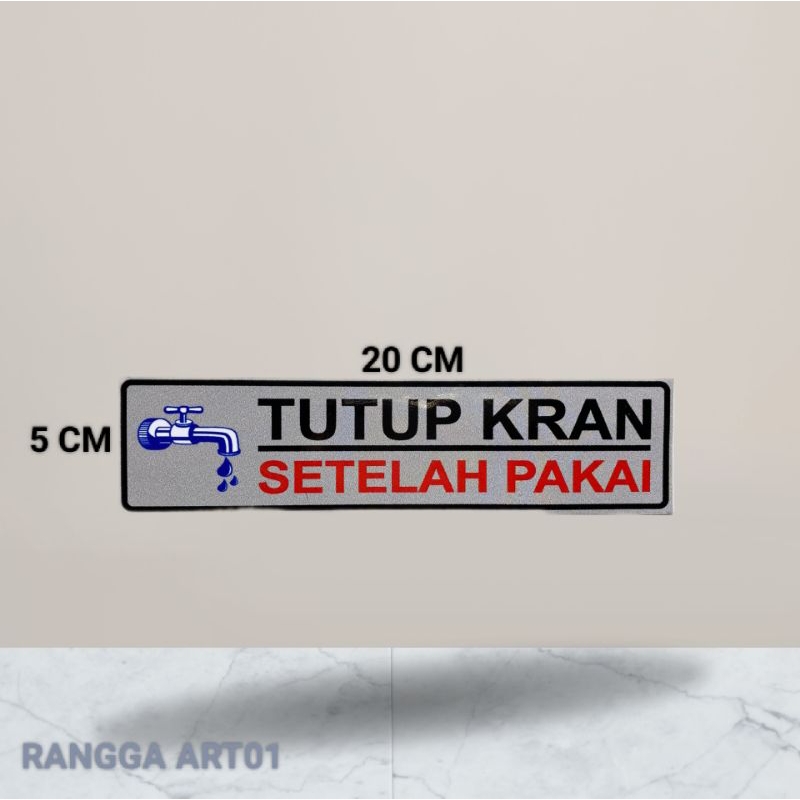 

Stiker Tutup keran setelah pakai UK 20 CM × 5 CM