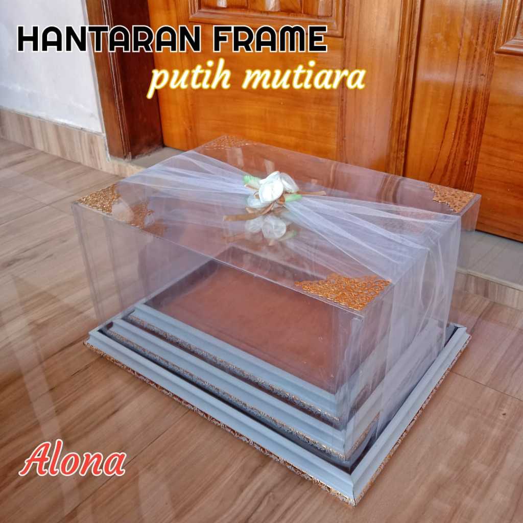 kotak seserahan pernikahan acrilic hantaran perlengkapan perhiasan set 3