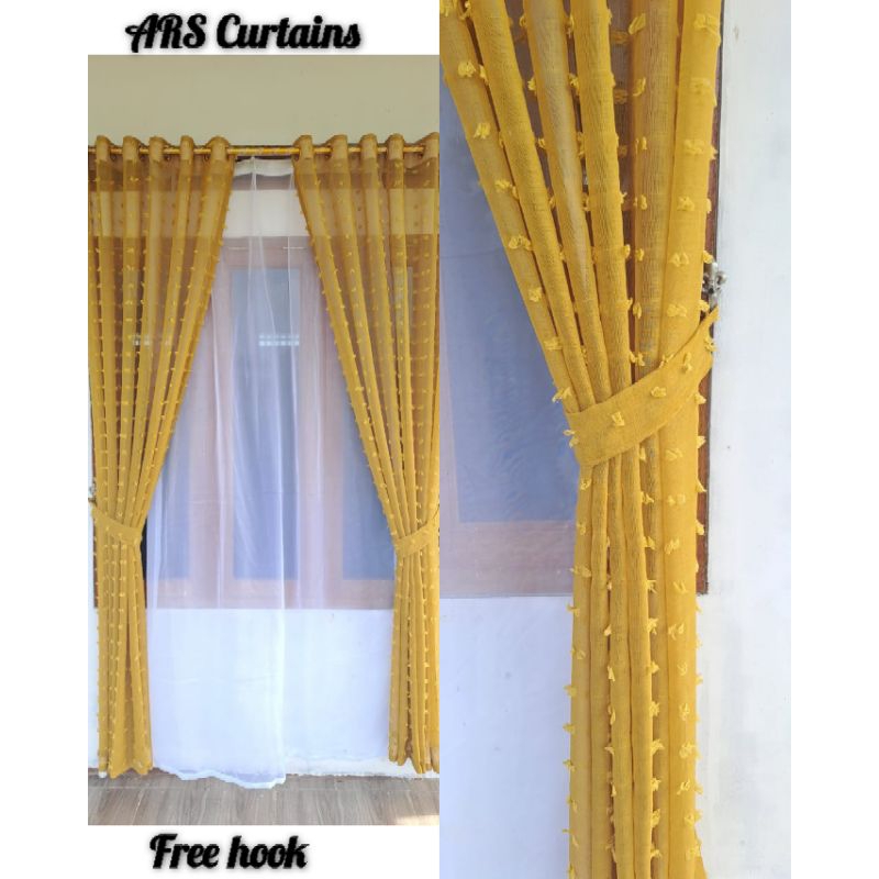 Gorden gordyn ruby model smokring varian warna cantik dan mewah