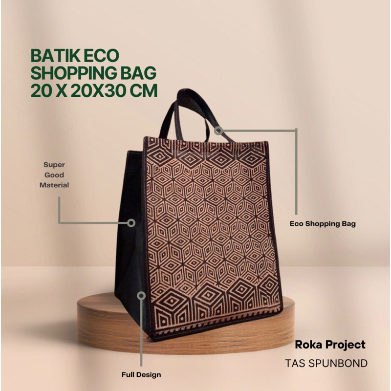 

Tas Spunbond Batik Eco Shopping Bag 20x20x30 cm | Tas Souvenir Belanja