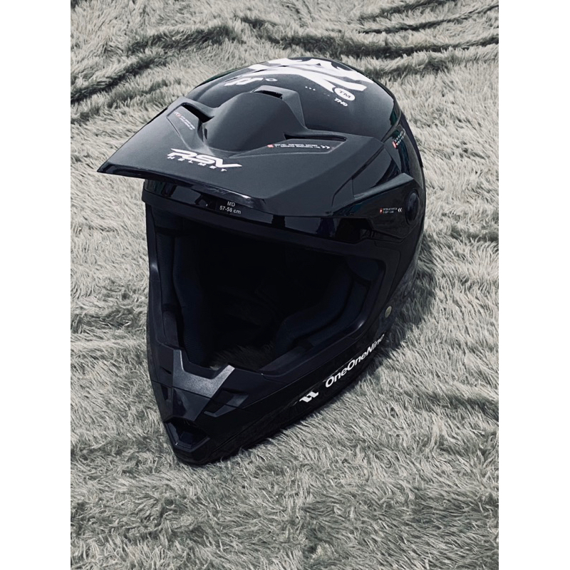 HELM ONEONENINE X ORCA TH9 REAPERS MARK II BLACK GLOSSY HELMET ORIGINAL