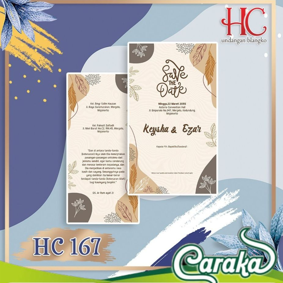 BLANGKO UNDANGAN HC 167 - HARGA MURAH TAMPILAN MEWAH