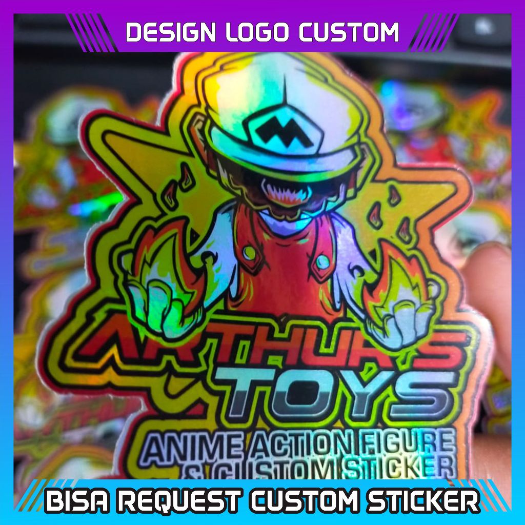 

STICKER STIKER PRINT A3 HOLOGRAM DIECUT KISSCUT FILE JADI SIAP CETAK