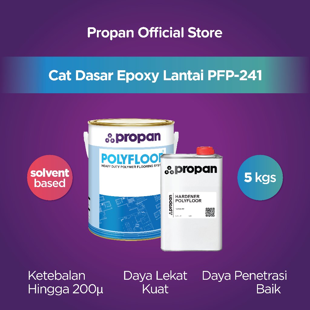 Cat Dasar Lantai Epoxy Polyfloor Epoxy Primer PFP-241 5 kgset