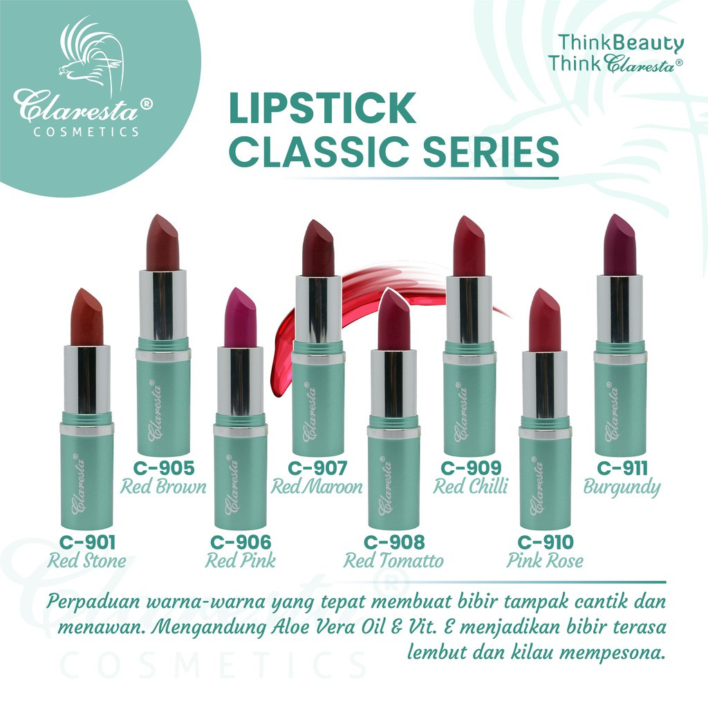 Claresta Lipstik klasik kosmetik
