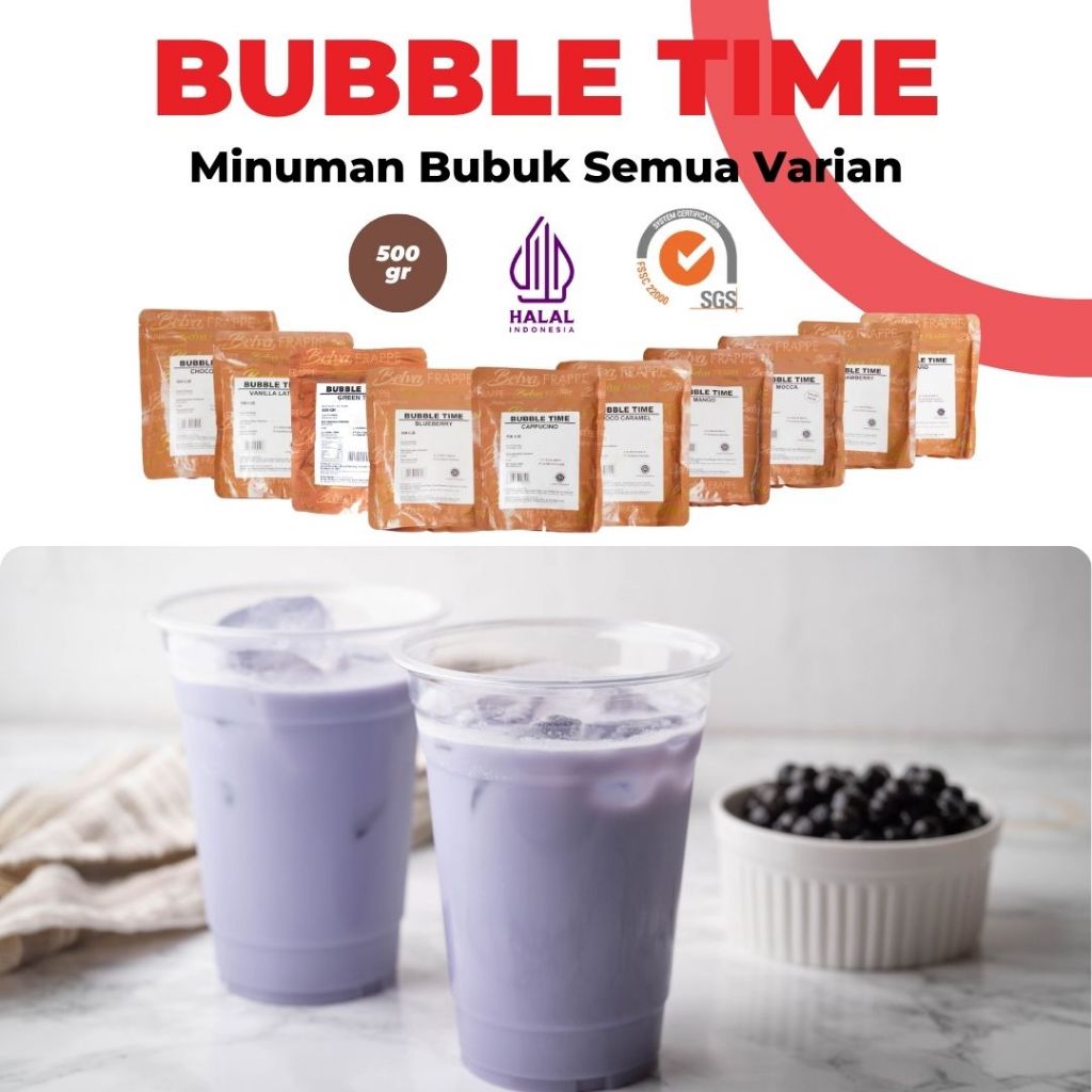 

Bubble Time Minuman Bubuk 500 gram All Varian Rasa