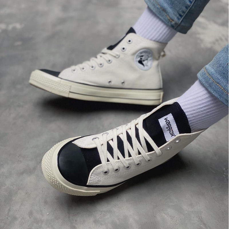 Sepatu Warrior Poseidon | putih white tinggi high pria wanita dewasa anak sekolah kerja santai kasua