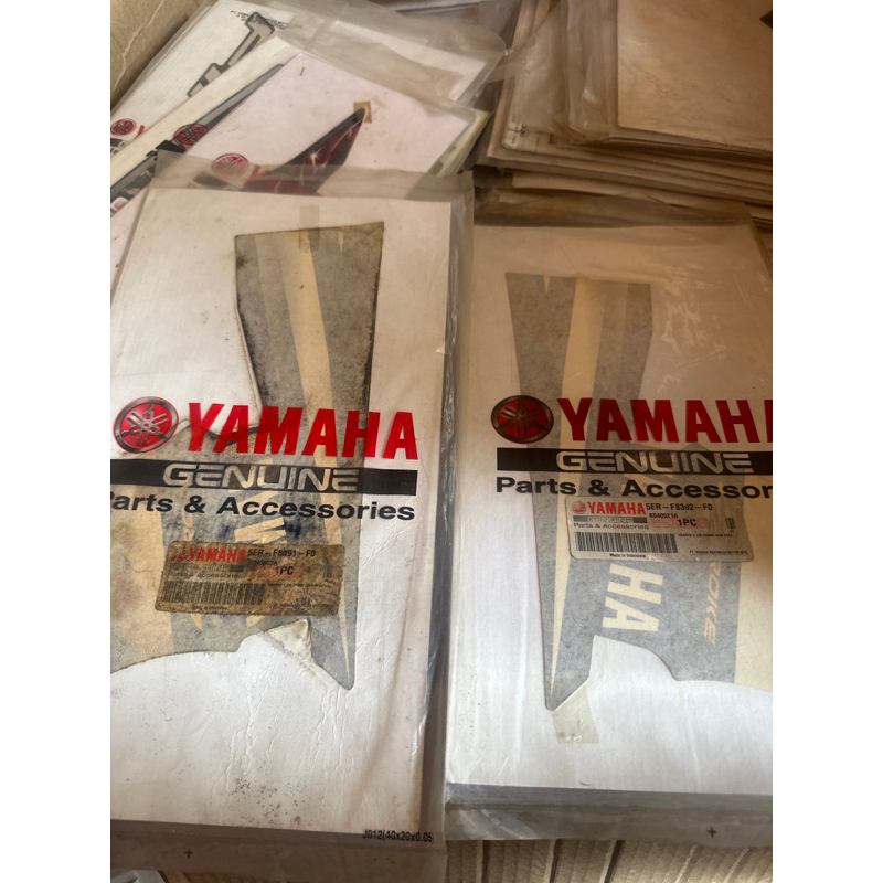 striping vega r old biru original sayap dalam