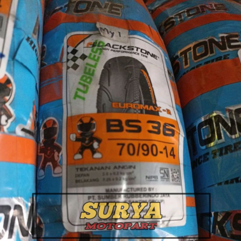 BAN LUAR BLACKSTONE TUBELESS BS 36 UKURAN 70/90-14