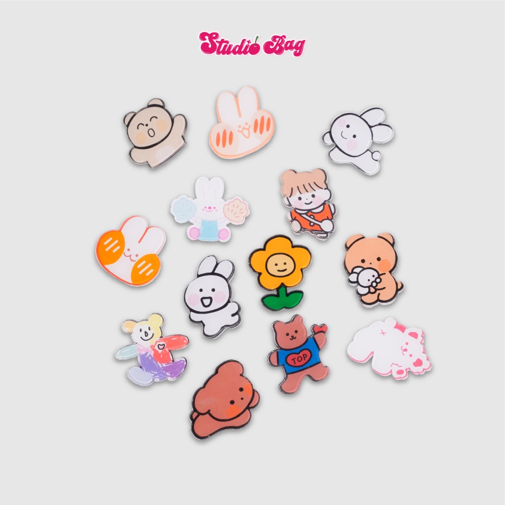 STUDIOBAG - PIN Akrilik Aksesoris Tas bros hijab kebaya mewah dan elegan kecil aesthetic Penjepit