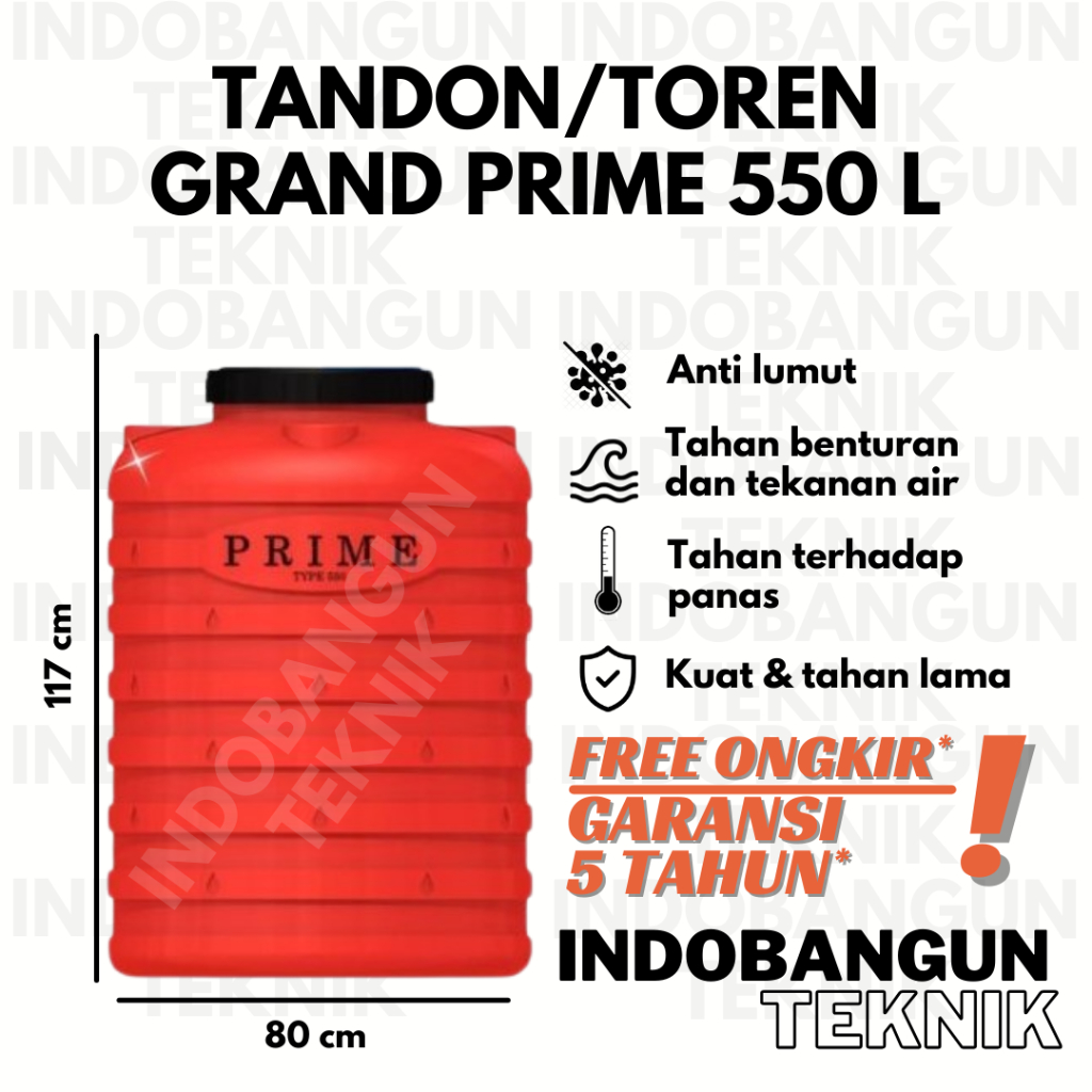 Tandon Toren Tangki Air Tedmond Grand Prime 500 550 Liter Harga Murah Anti Lumut Garansi 5 Tahun
