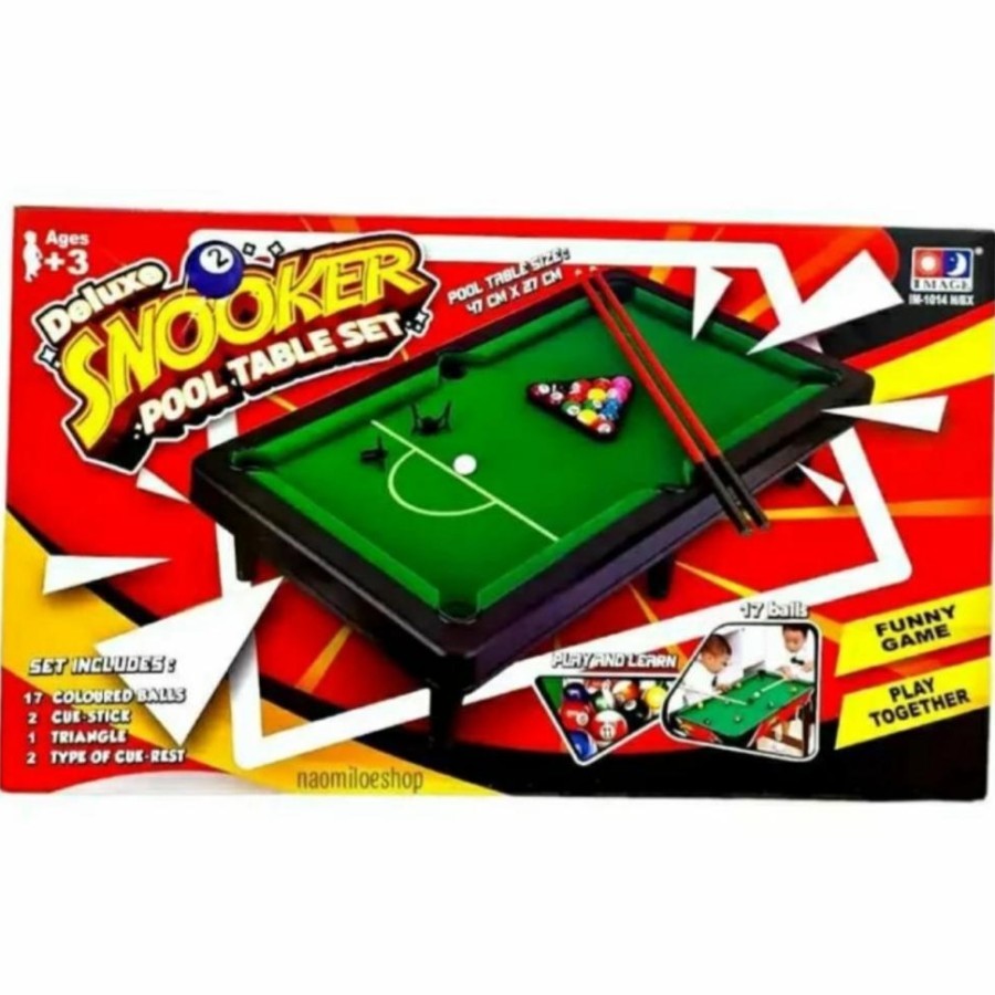 DELUXE SNOOKER POOL TABLE SET - MEJA BILLIARD MINI