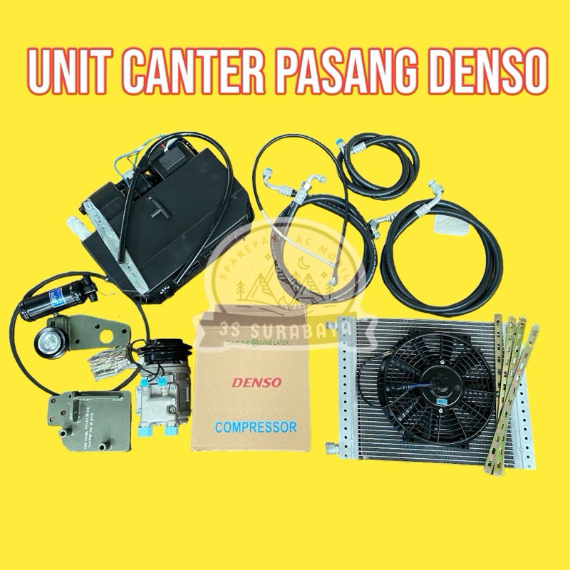 Unit Ac Canter (letak kondensor di bawah bak)Lengkap Komplit Denso Tinggal Pasang (Baru/New)