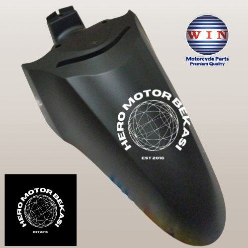 win - spakbor depan motor genio k0j 20219 - 2022 warna hitam doff black matte non original