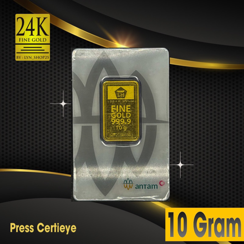 LOGAM MULIA ANTAM 10 GRAM PRESS CERTIEYE