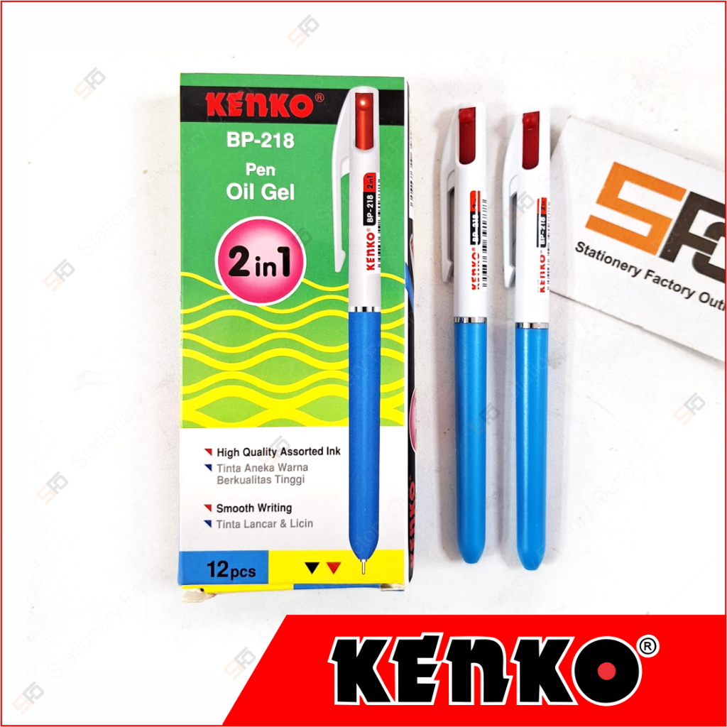 

Pen 2 Warna Kenko BP-218 - 2 in 1 Ballpen 0.5 mm - SFO Semarang Official