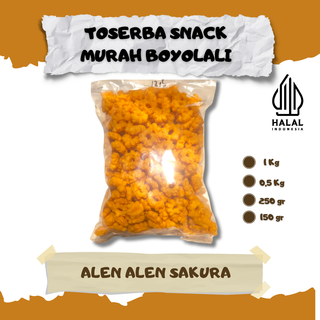 

Alen Alen 250 gram makanan ringan Original cemilan oleh oleh khas Trenggalek snack kiloan enak murah renyah