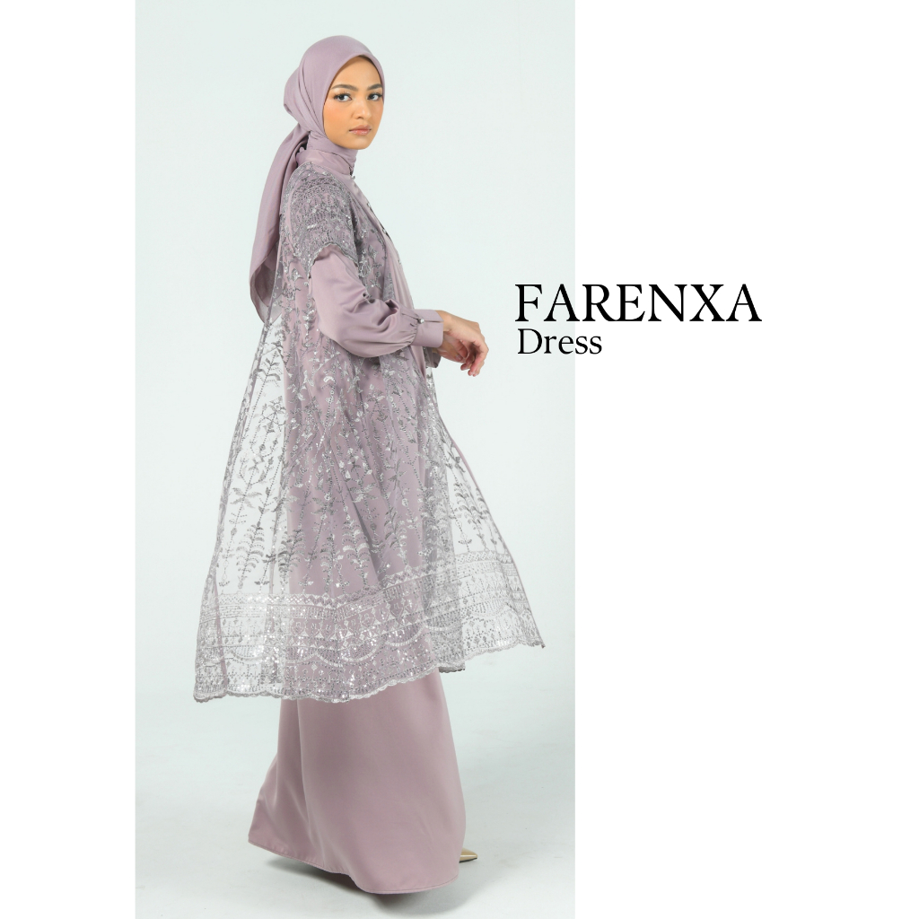 Zoya Official BIP FARENXA Dress - Gamis Muslim Wanita Wudhu Busui Friendly - Bahan Premium Poly