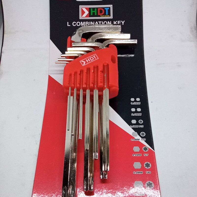 Kunci L Kombinasi / Kunci L Set Kombinasi Hex + Bintang HDT