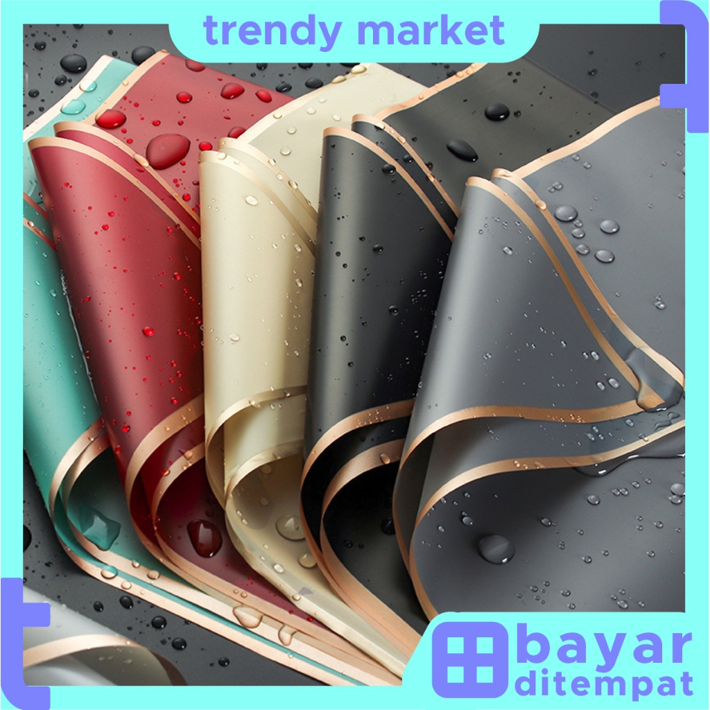 

20 PCS Kertas Buket Bunga Flower Wrapping Flower Paper List Gold Cellophane Florist KB10