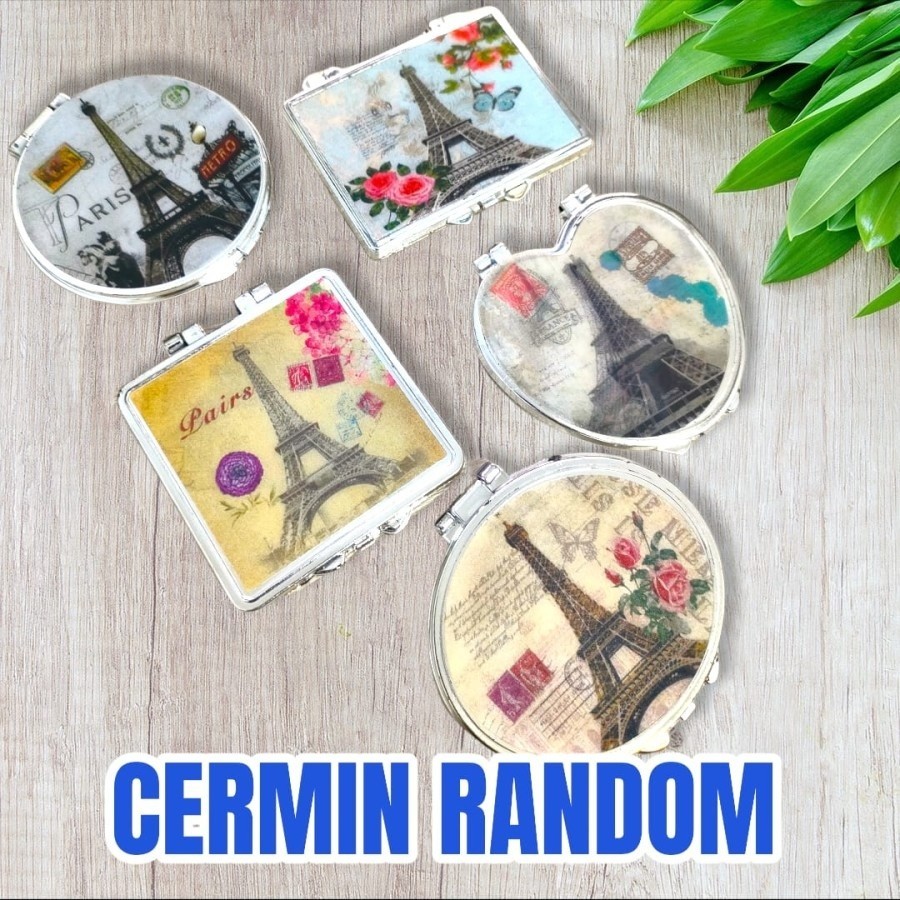 KOREA KACA CERMIN / MIRROR LIPAT PORTABLE MINI LUCU FASHION - Love