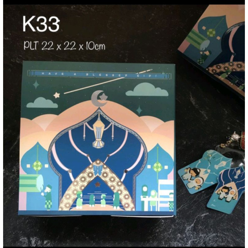 

2pcs Kotak Hampers Lebaran Idulfitri 22x22x10cm