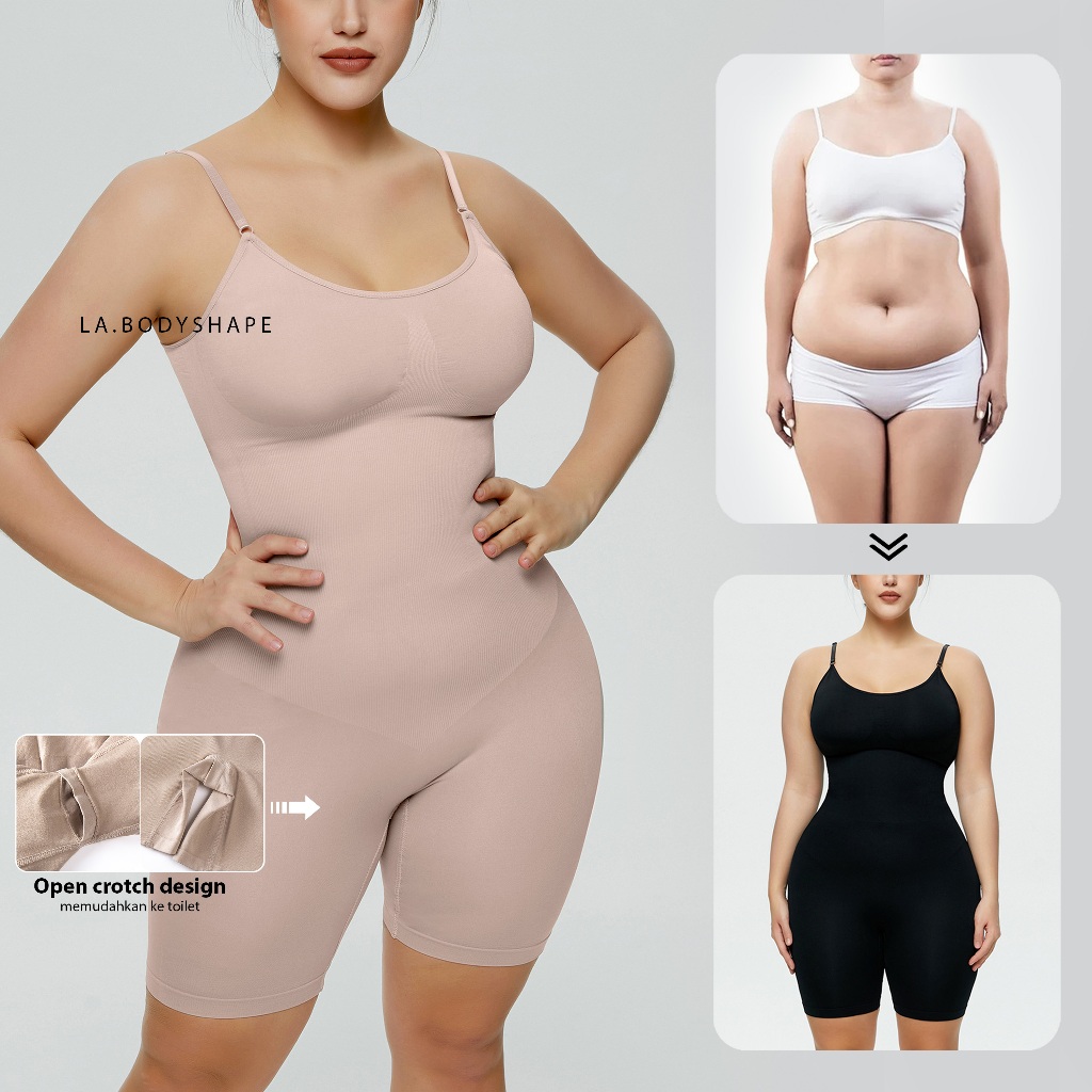 Korset body suit / korset full body pelangsing perut pinggul paha compression shapewear seamless