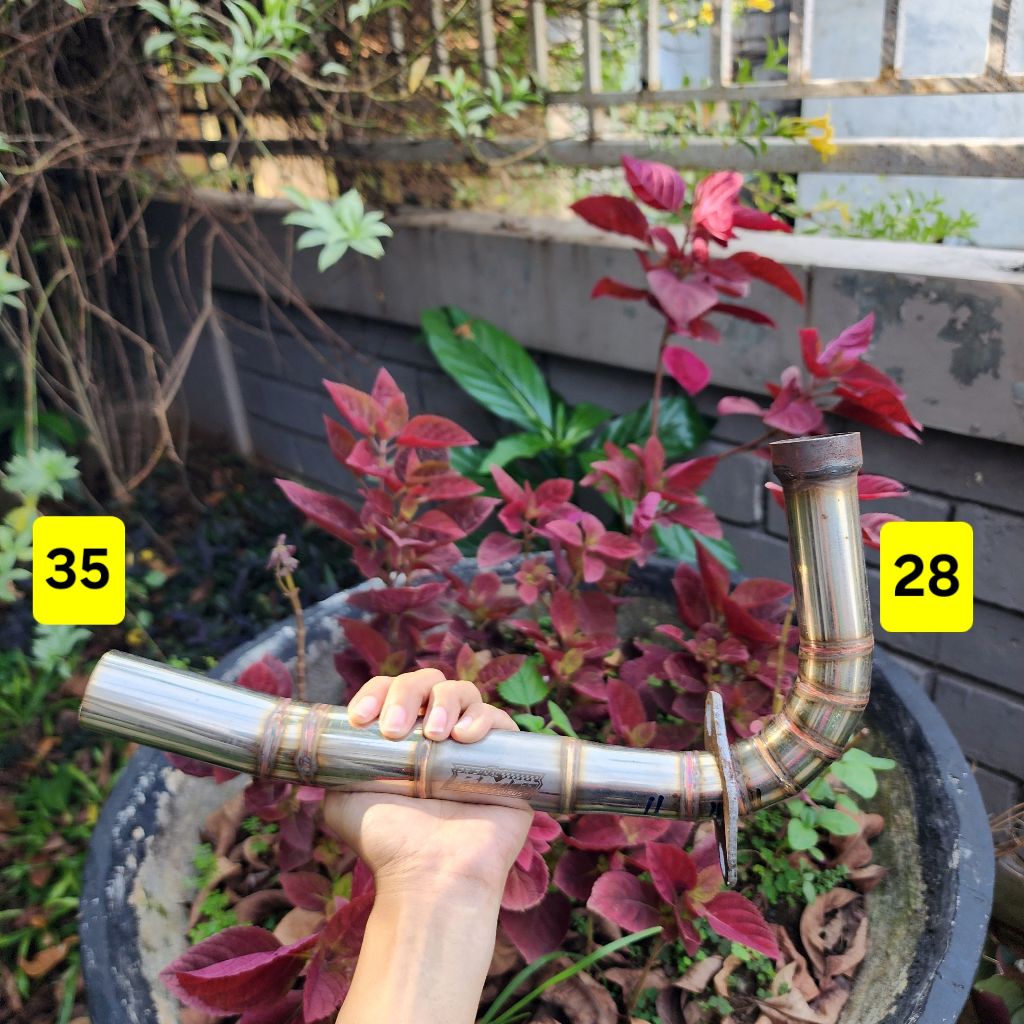 leher knalpot motor mio sporty smile soul fino karbu 28 mm ke 35 mm