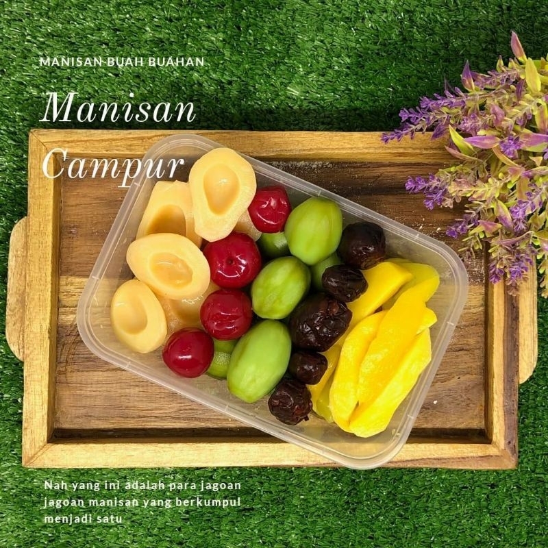 

Manisan buah campur 250 gram/ manisan buah campur pedas / manisan campur manis / manisan segar / manisan buah manis pedas segar / manisan asinan bogor