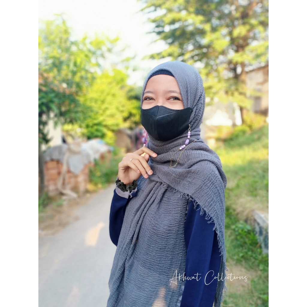 AZMIA PASHMINA 200X100 CM JUMBO | CRINKLE JUMBO | FREE GIFT Katun Muslim