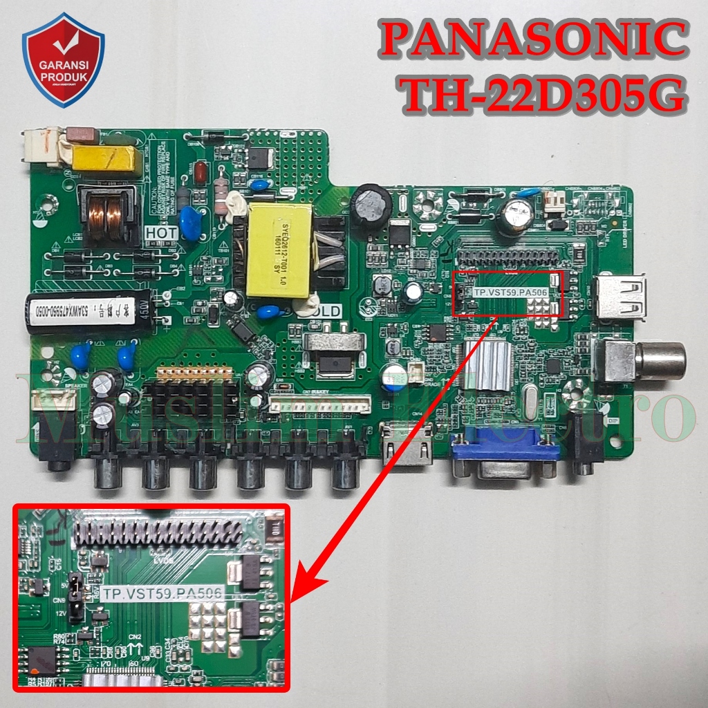 Mainboard LED TV Panasonic TH-22D305G TH-22D305 22D305G 22D305