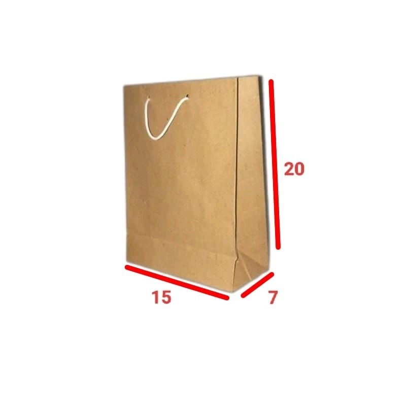

paper bag coklat mini ukuran 15x20x7 isi 12 pcs
